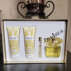 Versace YELLOW DIAMOND 90ML/3.0 OZ EDP 4PC Giftset